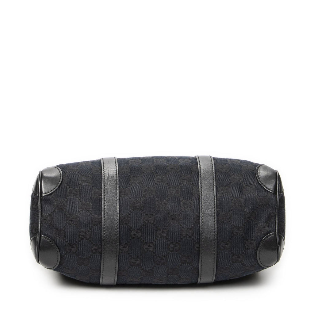 Gucci Small Boston Black GG Canvas Messenger Bag — view 6