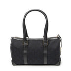 Gucci Small Boston Black GG Canvas Messenger Bag — view 5