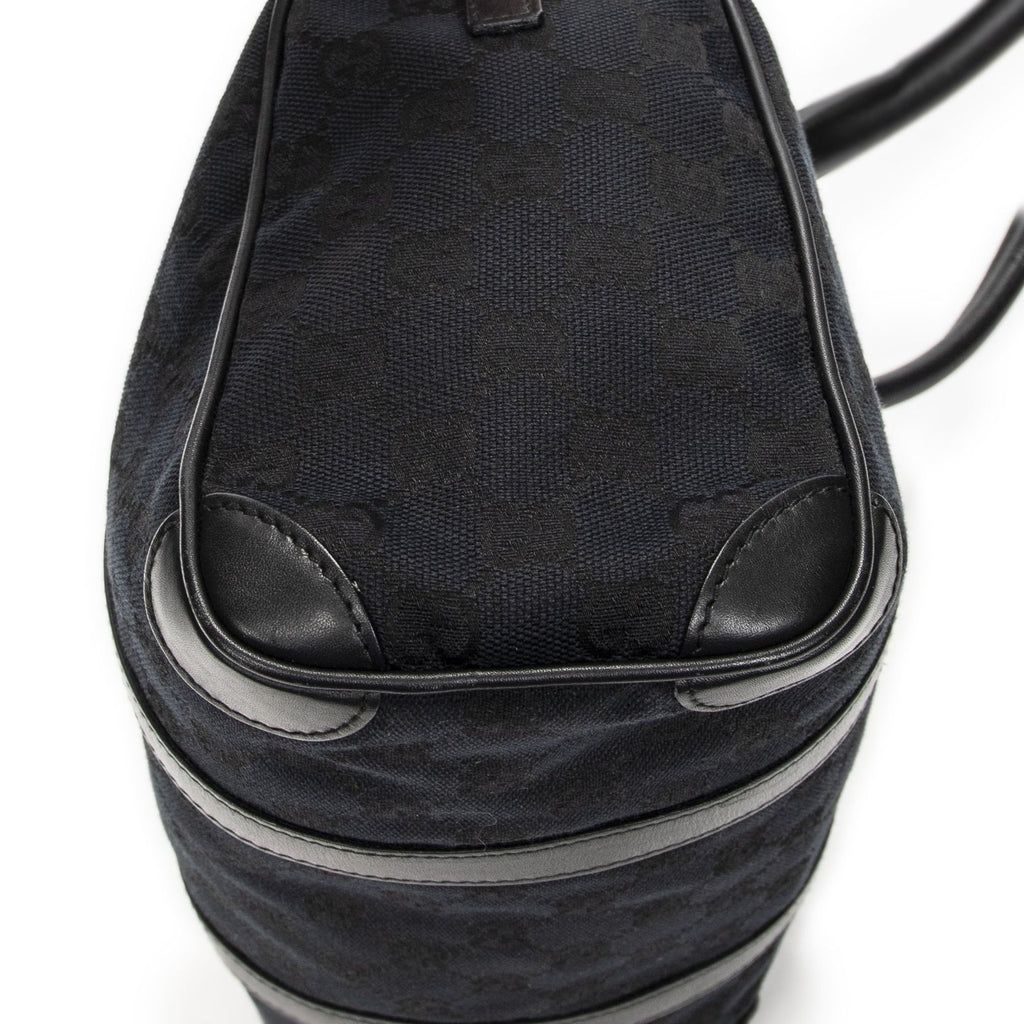 Gucci Small Boston Black GG Canvas Messenger Bag — view 7