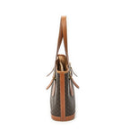 Celine Small Pop Tote Brown Macadam Canvas — view 4