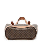 Celine Small Pop Tote Brown Macadam Canvas — view 6