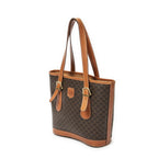 Celine Small Pop Tote Brown Macadam Canvas — view 2