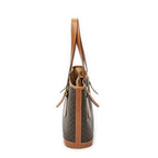 Celine Small Pop Tote Brown Macadam Canvas — view 3