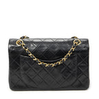 Chanel Quilted Double Flap Black Lambskin Leather — view 5