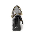 Chanel Quilted Double Flap Black Lambskin Leather — view 4