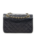 Chanel Quilted Double Flap Navy Lambskin Leather — view 5