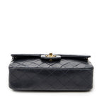 Chanel Quilted Double Flap Navy Lambskin Leather — view 6