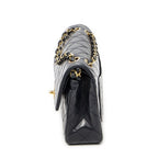 Chanel Quilted Double Flap Navy Lambskin Leather — view 3