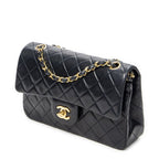 Chanel Quilted Double Flap Navy Lambskin Leather — view 2