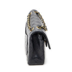 Chanel Quilted Double Flap Navy Lambskin Leather — view 4