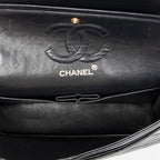 Chanel Quilted Double Flap Navy Lambskin Leather — view 9