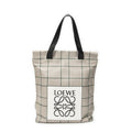 Loewe Anagram Tote Beige Black Animal Embossed Leather