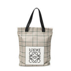 Loewe Anagram Tote Beige Black Animal Embossed Leather