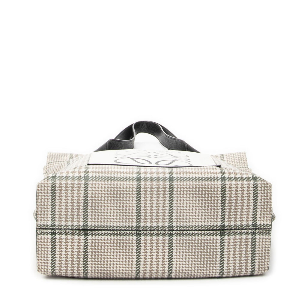 Loewe Anagram Tote Beige Black Animal Embossed Leather — view 6