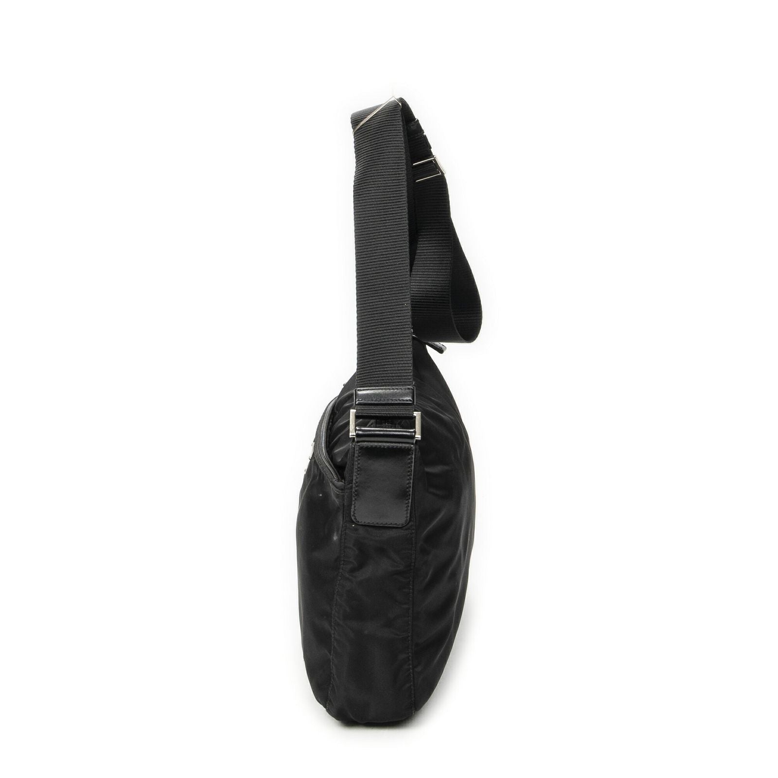 Prada Front Slip Pocket Crossbody Black Nylon Canvas — view 3