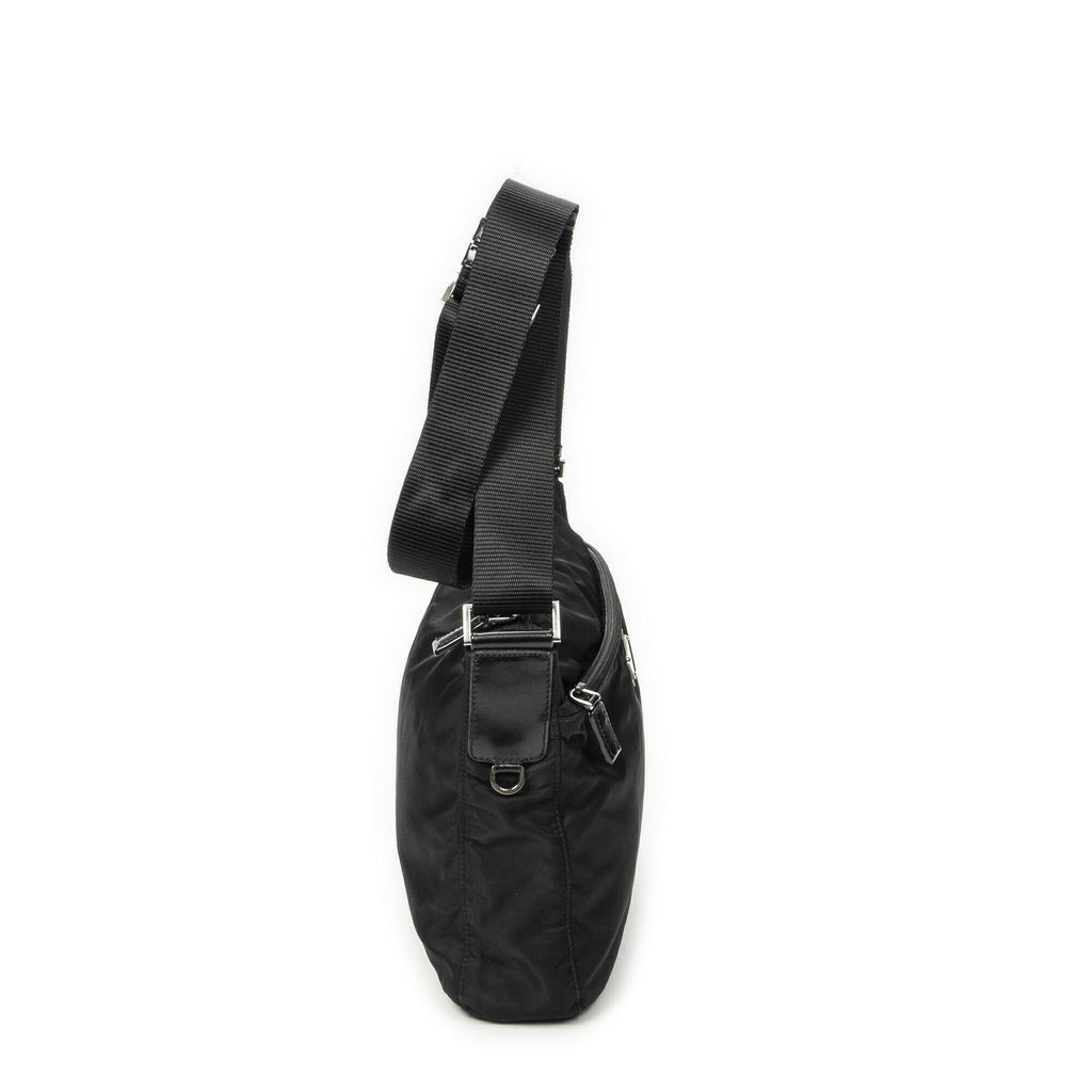Prada Front Slip Pocket Crossbody Black Nylon Canvas — view 4