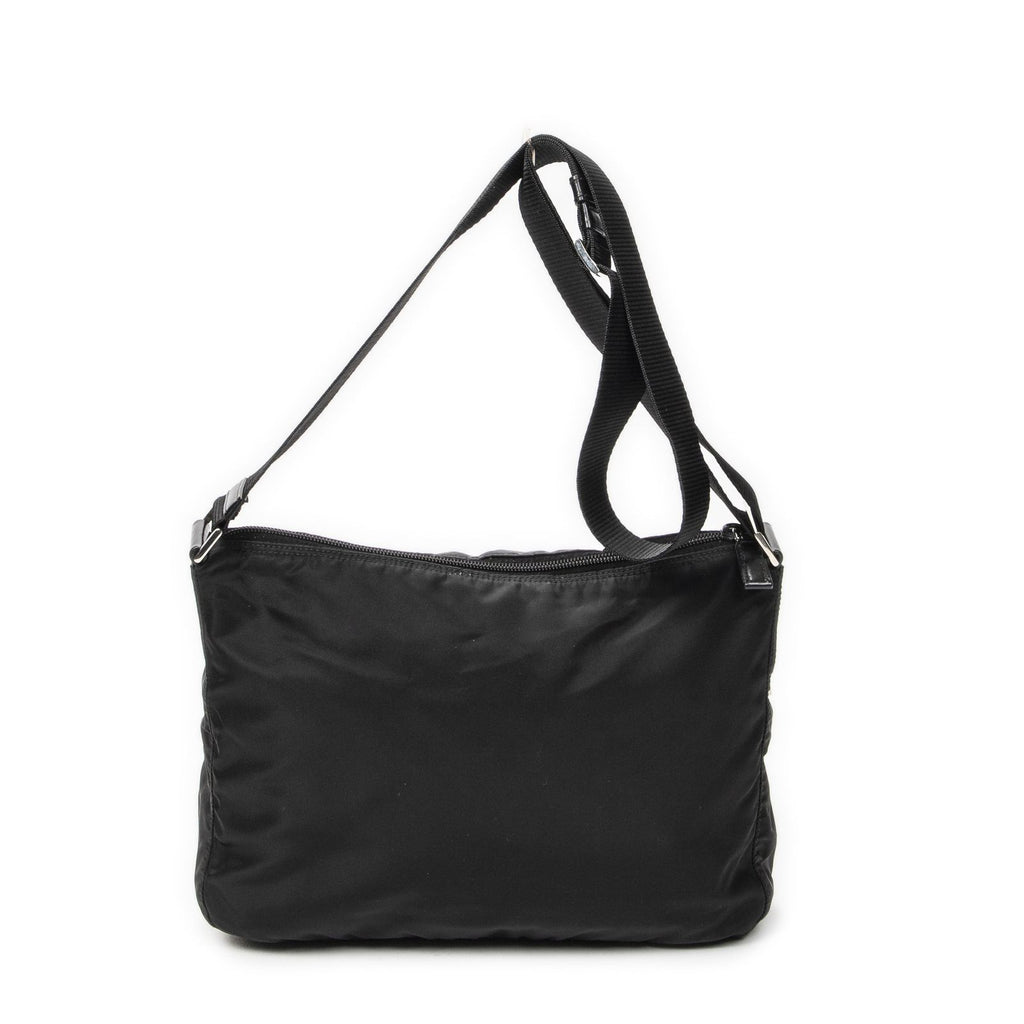 Prada Front Slip Pocket Crossbody Black Nylon Canvas — view 5