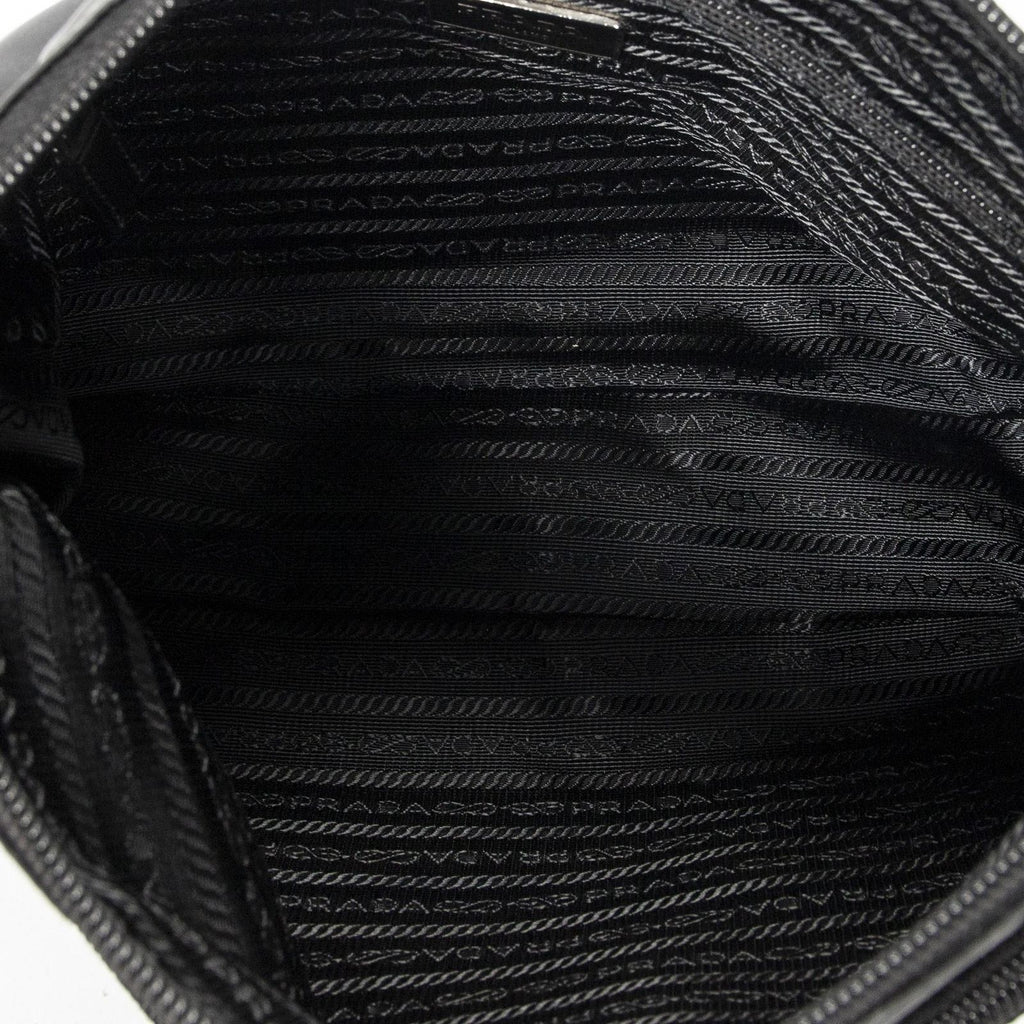 Prada Front Slip Pocket Crossbody Black Nylon Canvas — view 9