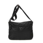 Prada Front Slip Pocket Crossbody Black Nylon Canvas