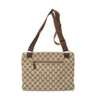 Gucci Front Pocket Flap Crossbody Brown Beige GG Canvas — view 5