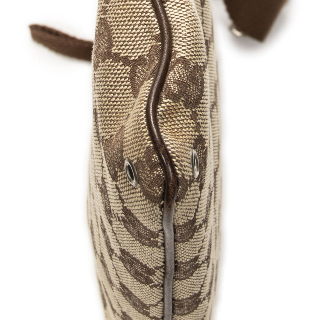 Gucci Front Pocket Flap Crossbody Brown Beige GG Canvas — view 8
