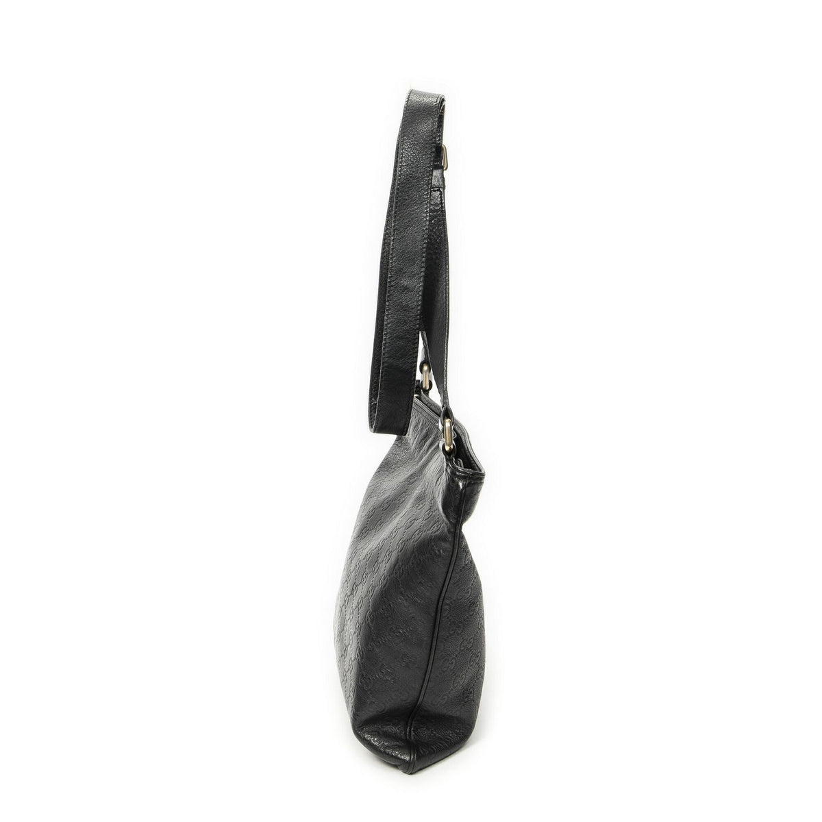 Gucci Large Square Zip Messenger Black Guccissima — view 4