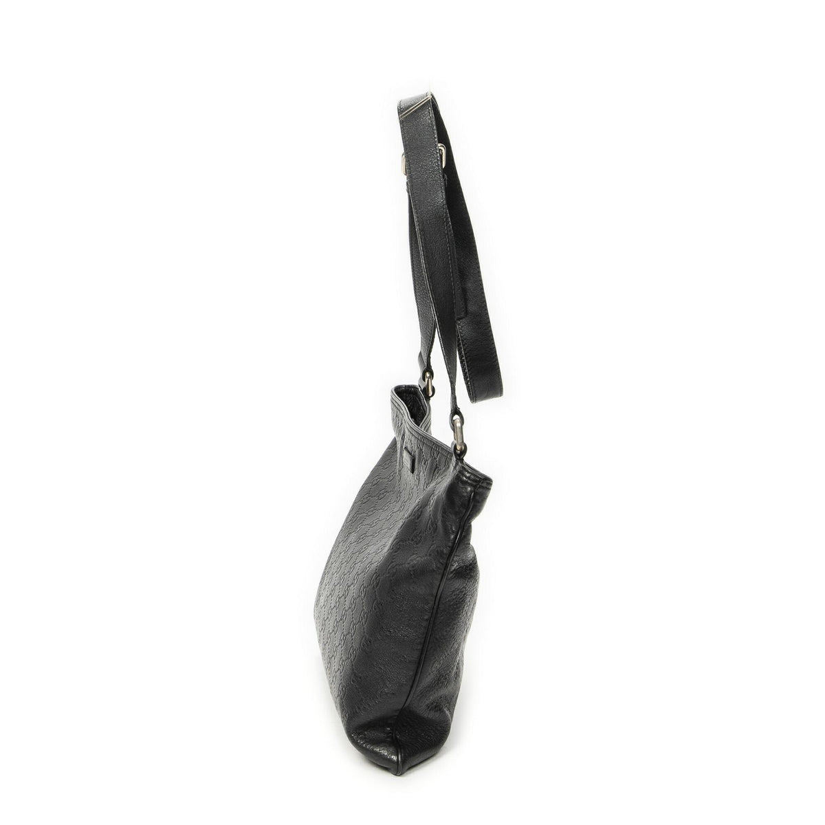 Gucci Large Square Zip Messenger Black Guccissima — view 3