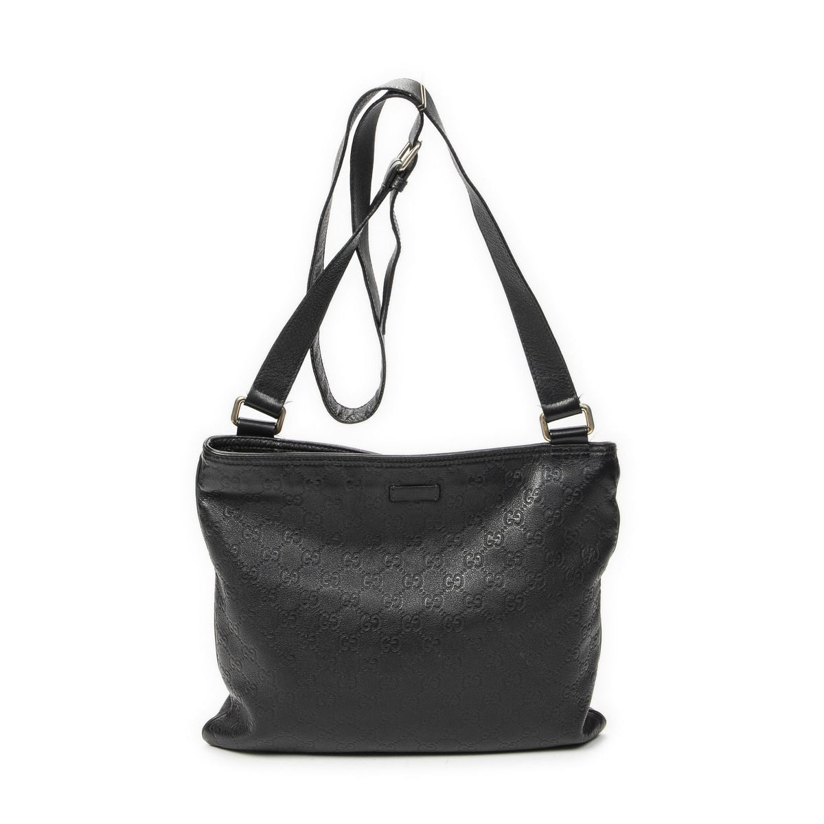 Gucci Large Square Zip Messenger Black Guccissima