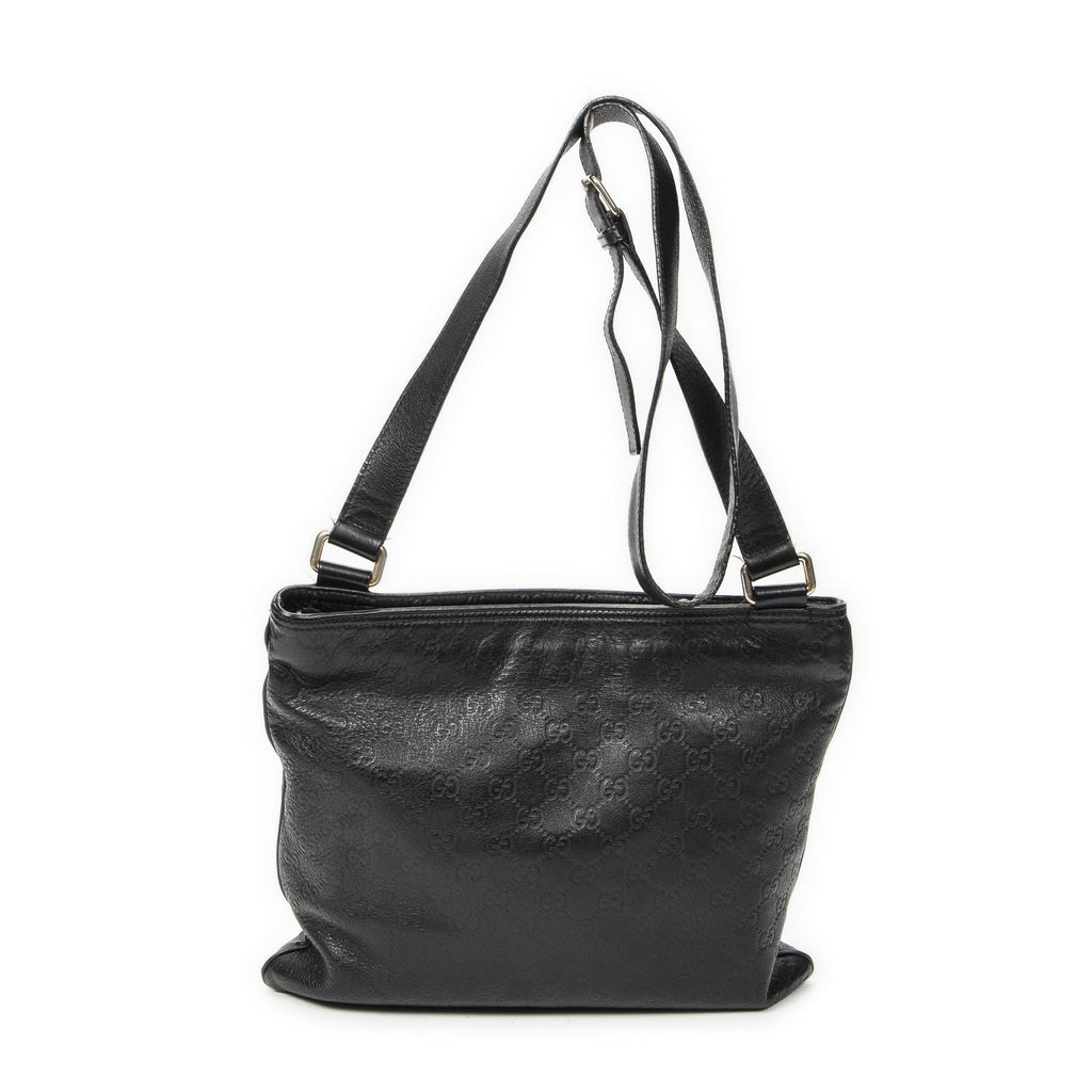 Gucci Large Square Zip Messenger Black Guccissima — view 5