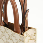 Celine Mini Vertical Cover Triomphe Canvas Handbag — view 5