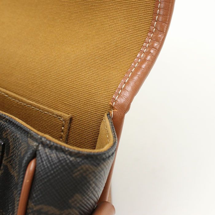 Celine Folco Triomphe Canvas Crossbody Shoulder Bag Calf — view 6