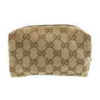 Gucci GG Makeup Pouch Canvas Leather