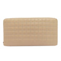 Celine Zip Around Quilted Wallet Leather