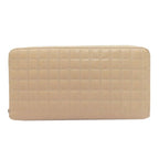 Celine Zip Around Quilted Wallet Leather