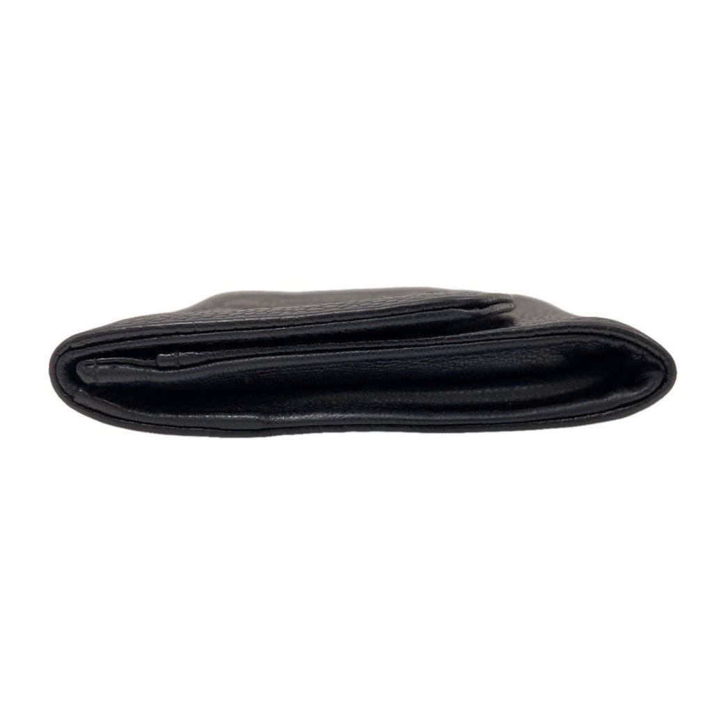 Chanel CC Logo Stitch Gold Coin Case Gray Calfskin — view 3
