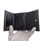 Chanel CC Logo Quilted Gold Bifold Wallet Gray Calfskin — view 4