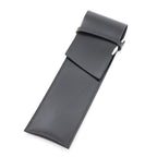 Hermes Leather Pen Case Black Calf Fountain Pen NIB Pen Wrap Belt Stationery