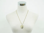 Chanel Coco Mademoiselle Heart Faux Pearl Necklace Pendant Gold Plated Ivory — view 8