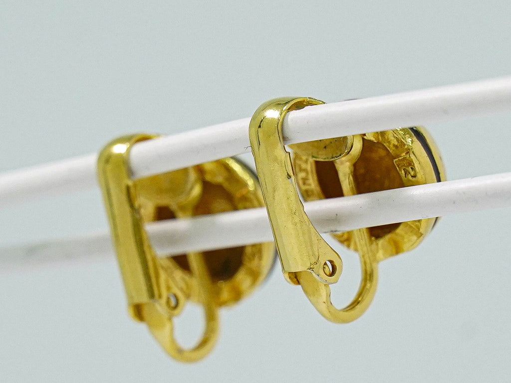 Chanel CC Logo Earrings Gold Plated — view 8