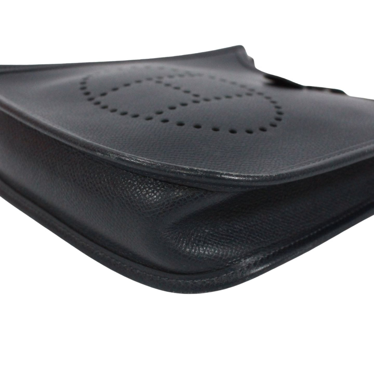 Hermes Evelyne TPM Leather Navy Shoulder Bag Silver — view 5