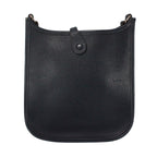 Hermes Evelyne TPM Leather Navy Shoulder Bag Silver — view 3