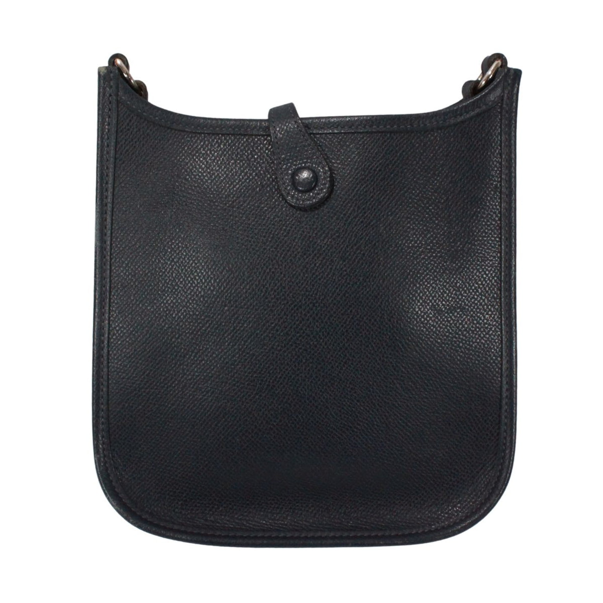 Hermes Evelyne TPM Leather Navy Shoulder Bag Silver — view 3
