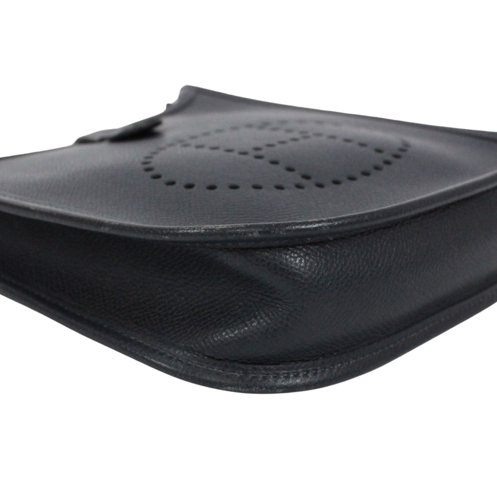 Hermes Evelyne TPM Leather Navy Shoulder Bag Silver — view 6