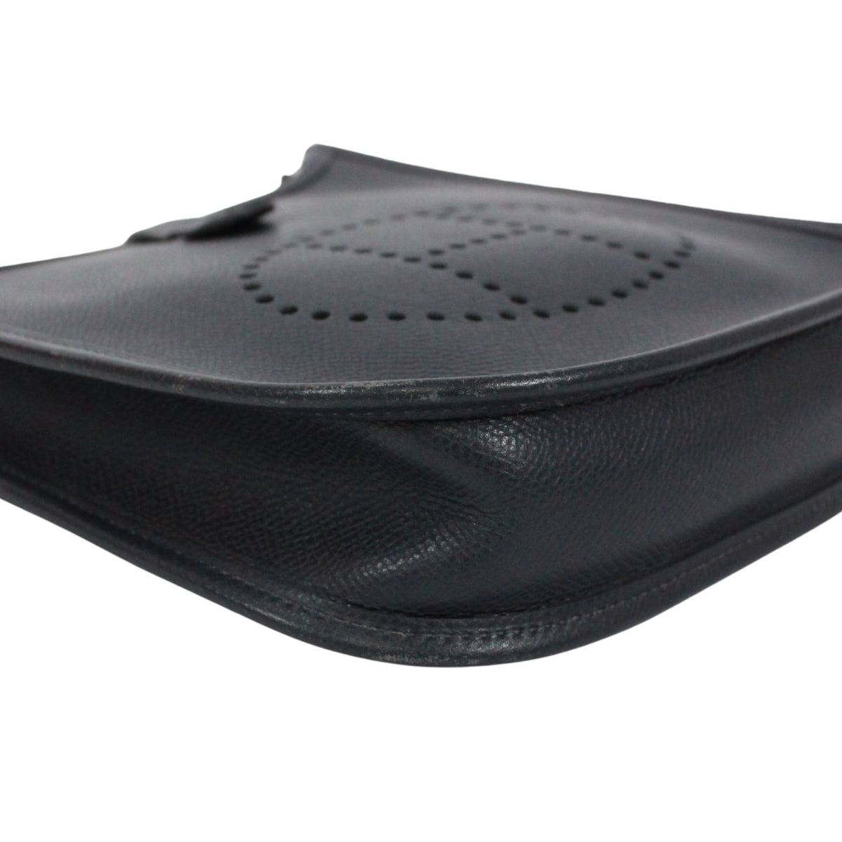 Hermes Evelyne TPM Leather Navy Shoulder Bag Silver — view 6