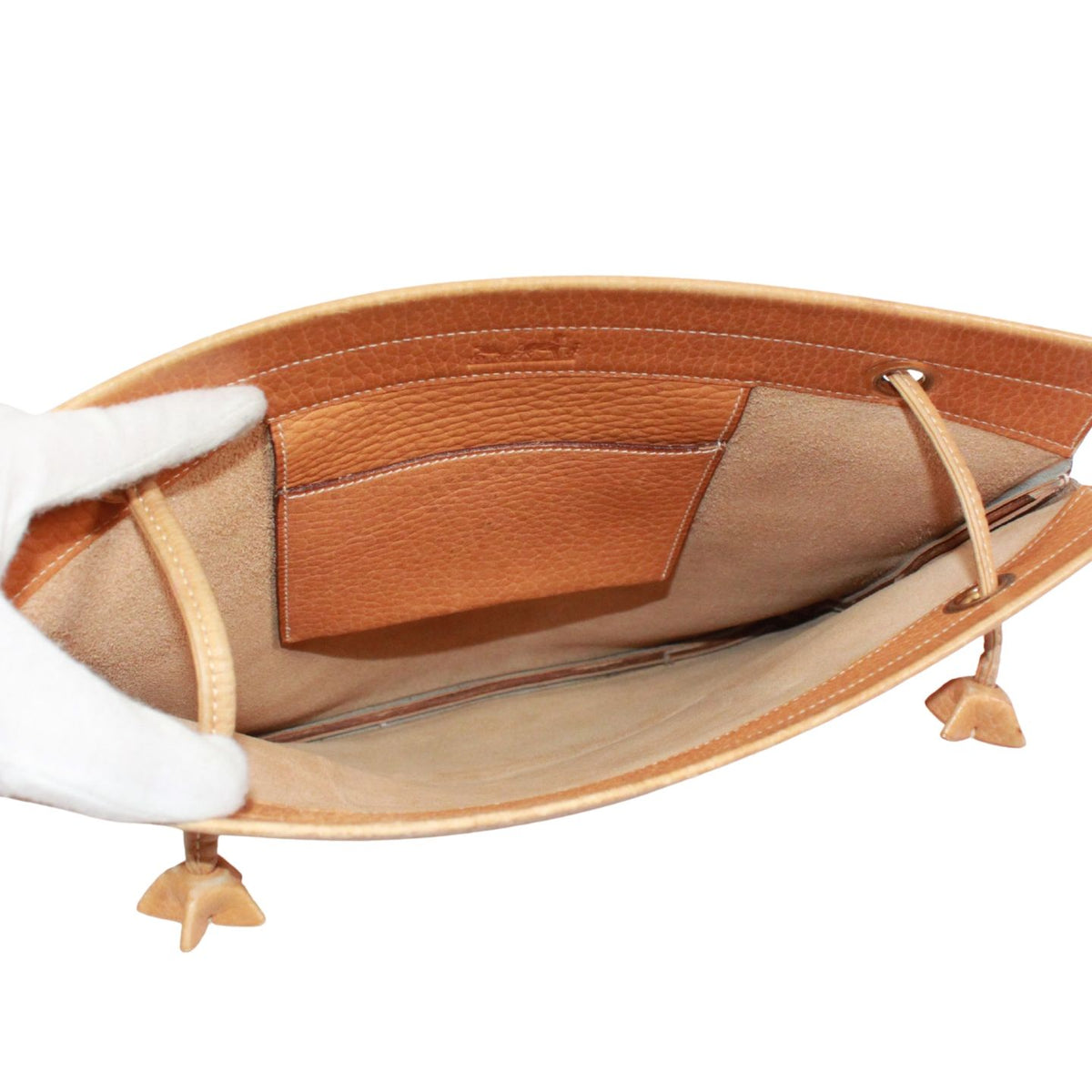Hermes Aline Leather Beige Shoulder Bag Gold — view 6