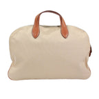 Hermes Edit Leather Canvas Beige Handbag Silver — view 3