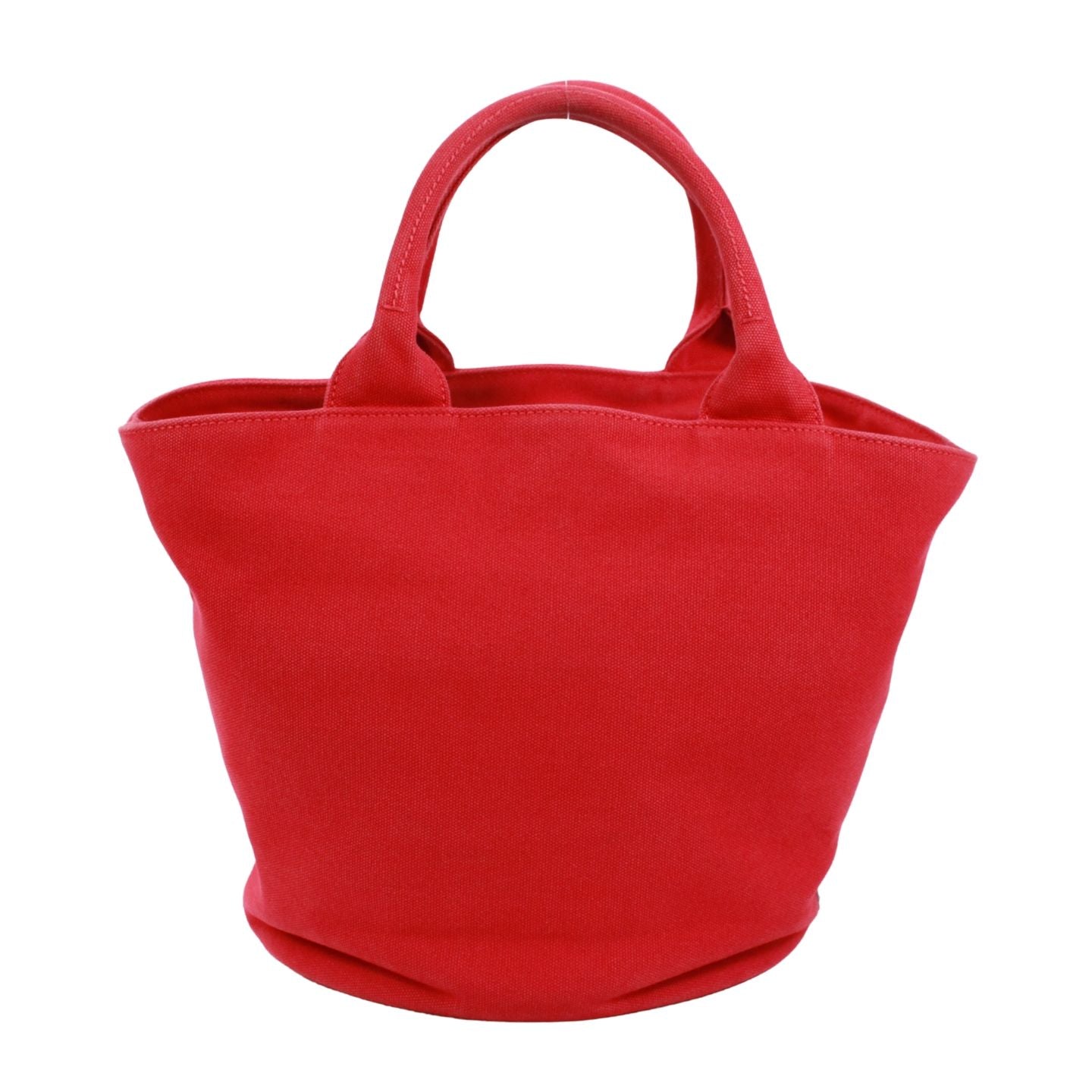 Prada Canapa Canvas Red Tote Silver — view 3