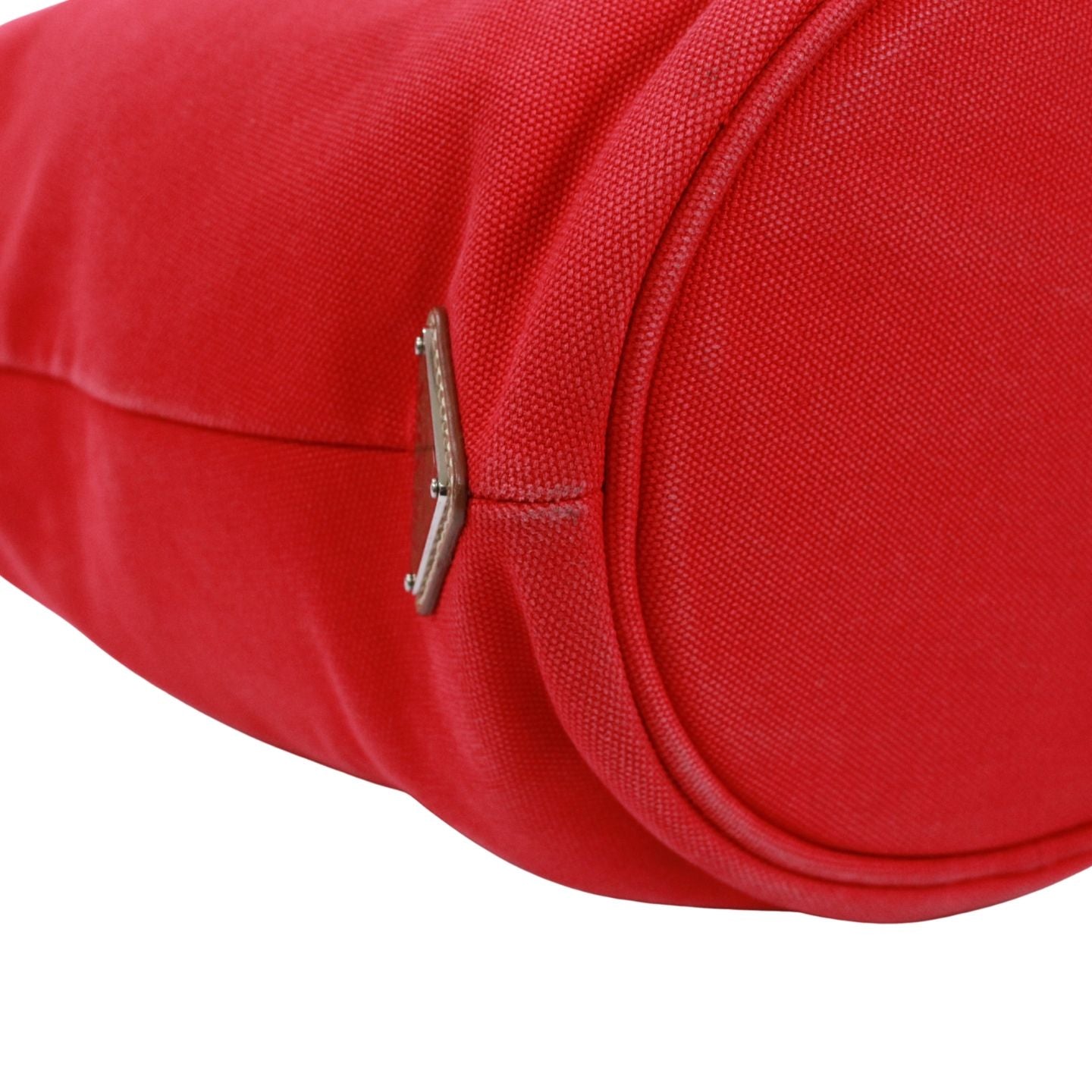 Prada Canapa Canvas Red Tote Silver — view 6