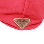 Prada Canapa Canvas Red Tote Silver — view 8