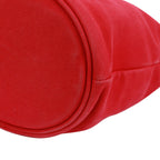 Prada Canapa Canvas Red Tote Silver — view 5
